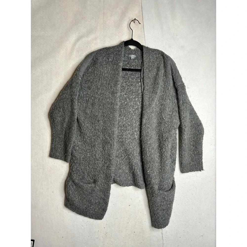 Aerie Womens‎ Gray Wool Alpaca Blend Open Front Cardigan Sweater Size Medium